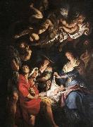 unknow artist Adoration of the Shepherds oil painting on canvas
